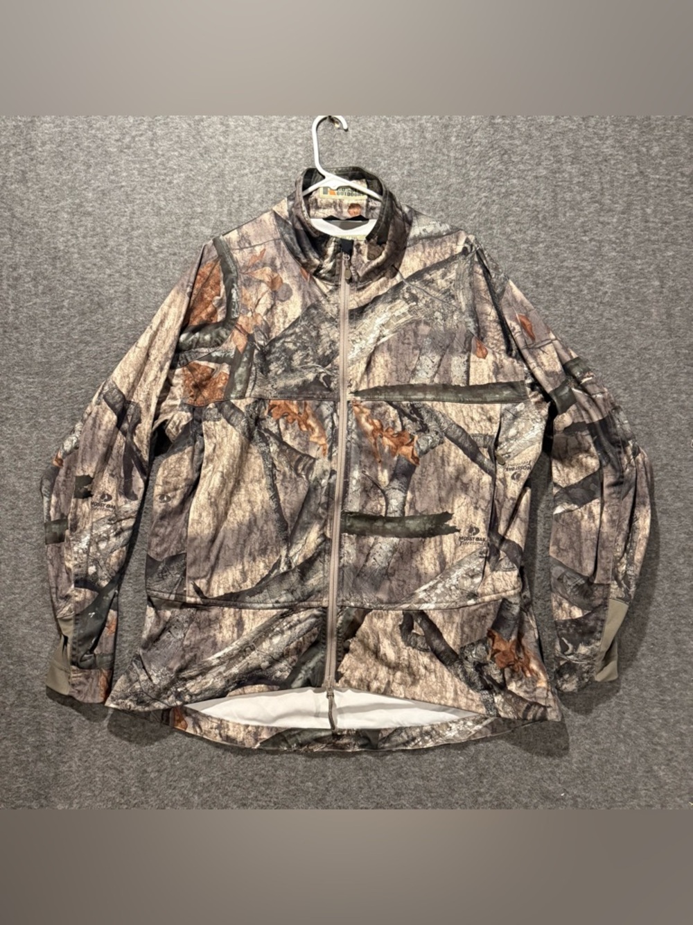 Russell Outdoors Camo Performance Jacket Mens 2XL Zephyr L3 Mossy Oak Treestand
